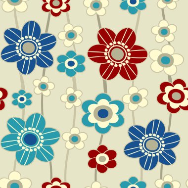 Çiçekler görüntü ile Seamless modeli.