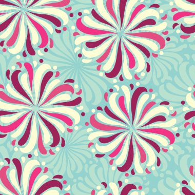 Bir çiçek süsleme görüntü ile Dikişsiz soyut desen.