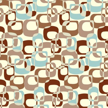 Oval geometrik şekiller görüntü ile Dikişsiz soyut desen
