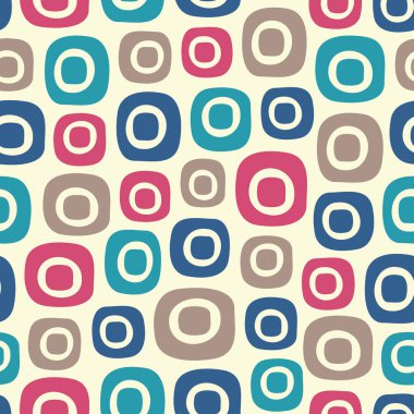 Oval geometrik şekiller görüntü ile Dikişsiz soyut desen