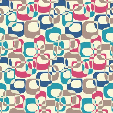 Oval geometrik şekiller görüntü ile Dikişsiz soyut desen