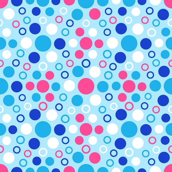 Padrão Geométrico Abstrato Sem Costura Com Imagem Círculos Multicoloridos — Vetor de Stock