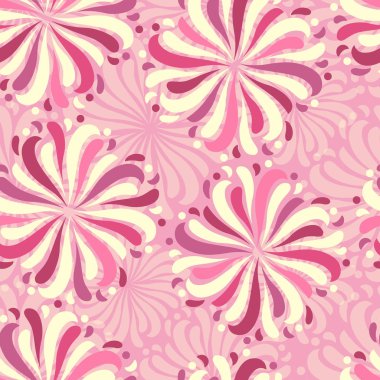 Bir çiçek süsleme görüntü ile Dikişsiz soyut desen.