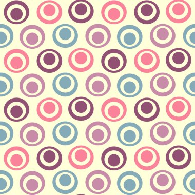 Yüzük ve daireler görüntü ile Dikişsiz soyut geometrik desen.