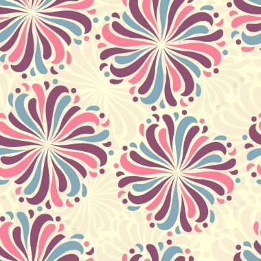 Bir çiçek süsleme görüntü ile Dikişsiz soyut desen.