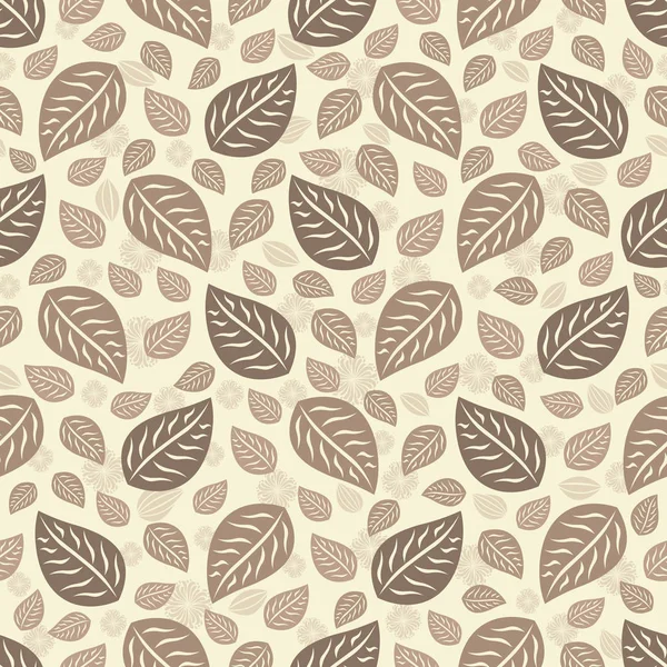 Seamless Pattern Image Leaves — Stock Vector