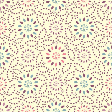 Bir çiçek süsleme görüntü ile Dikişsiz soyut desen.