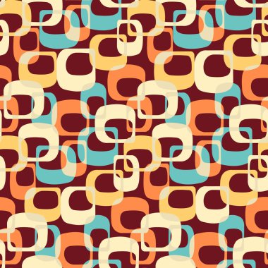 Oval geometrik şekiller görüntü ile Dikişsiz soyut desen