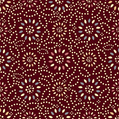 Bir çiçek süsleme görüntü ile Dikişsiz soyut desen.