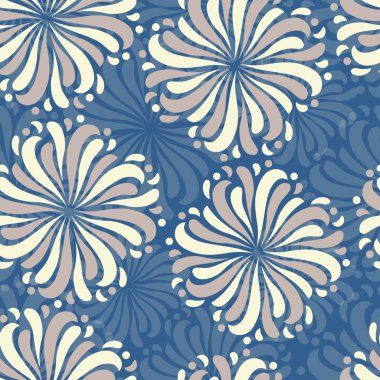 Bir çiçek süsleme görüntü ile Dikişsiz soyut desen.