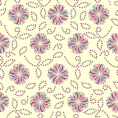 Bir çiçek süsleme görüntü ile Dikişsiz soyut desen.