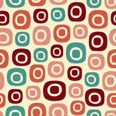 Oval geometrik şekiller görüntü ile Dikişsiz soyut desen