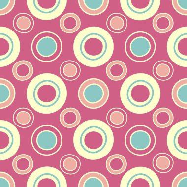 Yüzük ve daireler görüntü ile Dikişsiz soyut geometrik desen.