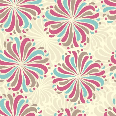 Bir çiçek süsleme görüntü ile Dikişsiz soyut desen.