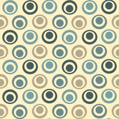 Yüzük ve daireler görüntü ile Dikişsiz soyut geometrik desen.