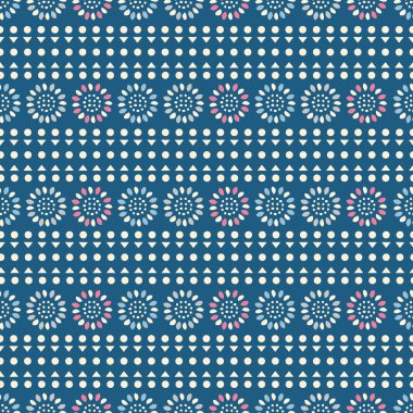 Bir çiçek süsleme görüntü ile Dikişsiz soyut desen.