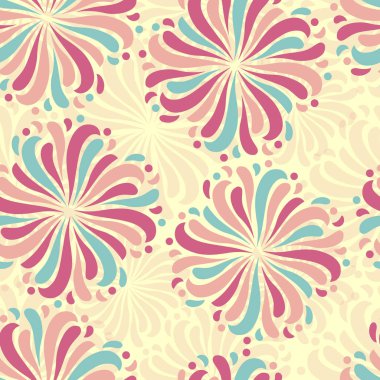 Bir çiçek süsleme görüntü ile Dikişsiz soyut desen.