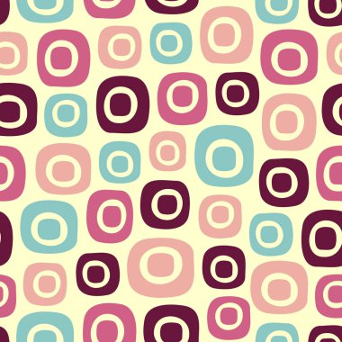 Oval geometrik şekiller görüntü ile Dikişsiz soyut desen