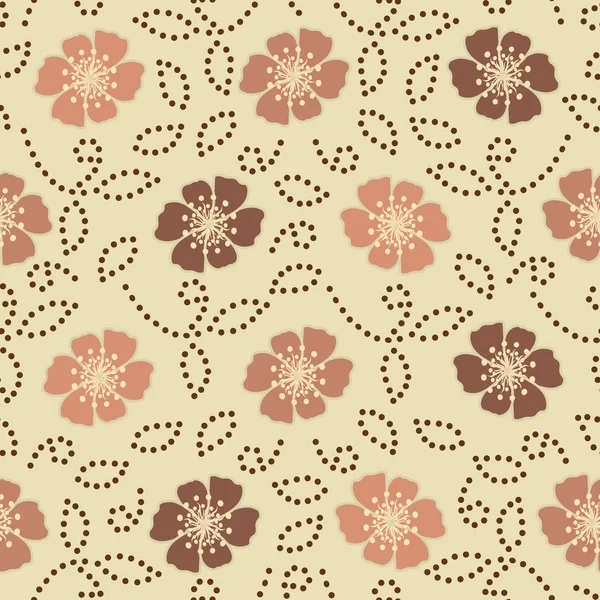 Bir çiçek süsleme görüntü ile Dikişsiz soyut desen.