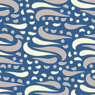 Dalgalı yuvarlak çizgilerin görüntüsü ile kesintisiz soyut desen.