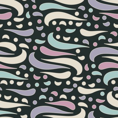 Dalgalı yuvarlak çizgilerin görüntüsü ile kesintisiz soyut desen.