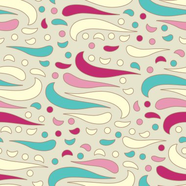 Dalgalı yuvarlak çizgilerin görüntüsü ile kesintisiz soyut desen.