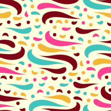 Dalgalı yuvarlak çizgilerin görüntüsü ile kesintisiz soyut desen.