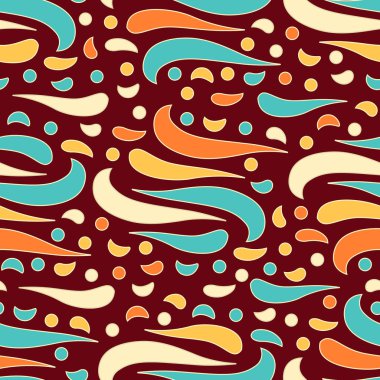 Dalgalı yuvarlak çizgilerin görüntüsü ile kesintisiz soyut desen.