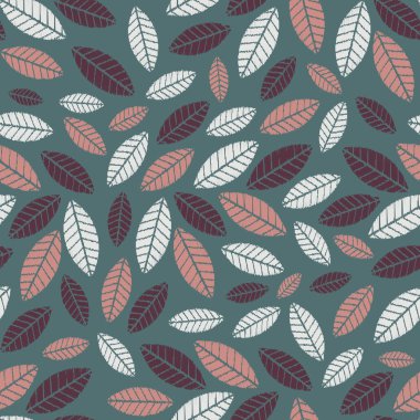 Yaprakları görüntü ile Dikişsiz soyut ikat desen.