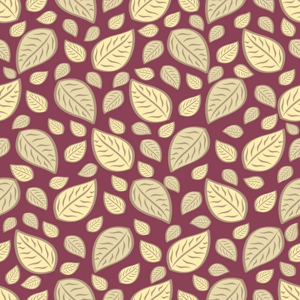 Seamless Pattern Image Leaves — Stock Vector