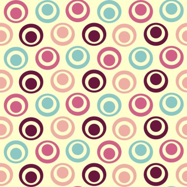 Yüzük ve daireler görüntü ile Dikişsiz soyut geometrik desen.