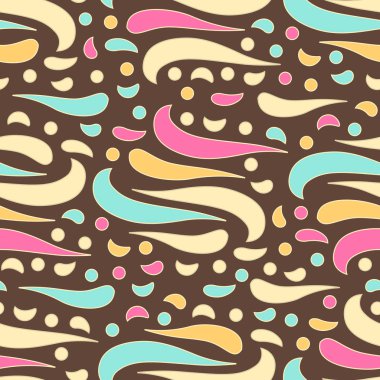 Dalgalı yuvarlak çizgilerin görüntüsü ile kesintisiz soyut desen.