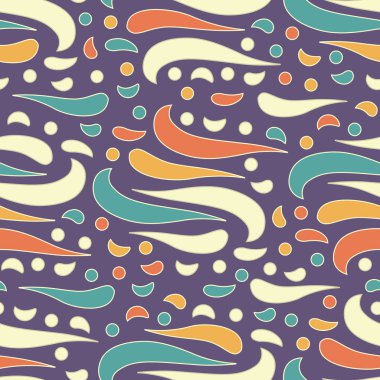 Dalgalı yuvarlak çizgilerin görüntüsü ile kesintisiz soyut desen.