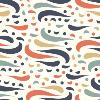 Dalgalı yuvarlak çizgilerin görüntüsü ile kesintisiz soyut desen.