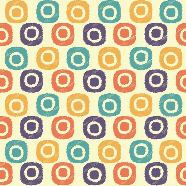 Oval geometrik şekillerin görüntüsü ile kesintisiz soyut ikat deseni