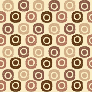 Oval geometrik şekillerin görüntüsü ile kesintisiz soyut ikat deseni