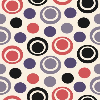 Yüzük ve daireler görüntü ile Dikişsiz soyut geometrik desen.