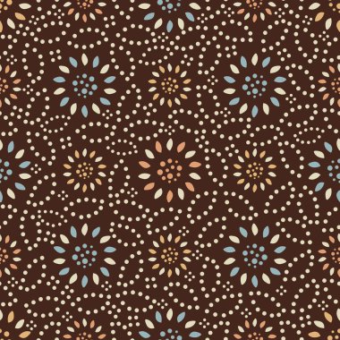 Bir çiçek süsleme görüntü ile Dikişsiz soyut desen.