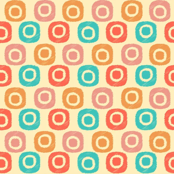 Oval geometrik şekillerin görüntüsü ile kesintisiz soyut ikat deseni