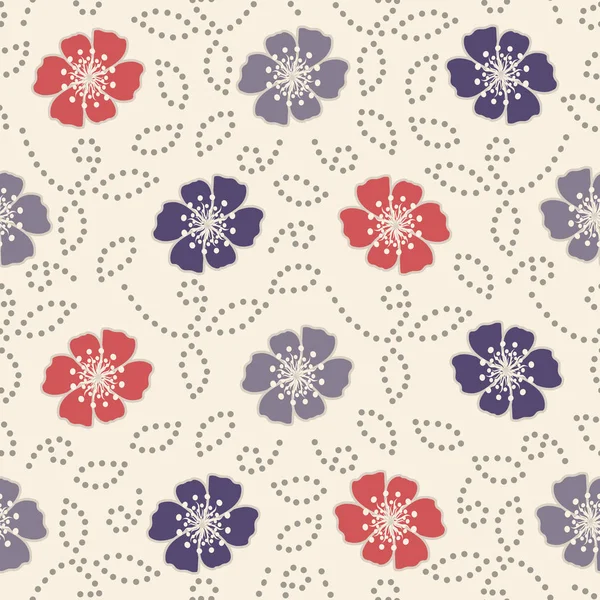 Bir çiçek süsleme görüntü ile Dikişsiz soyut desen.