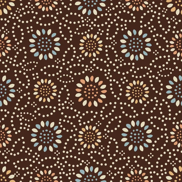 Bir çiçek süsleme görüntü ile Dikişsiz soyut desen.