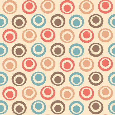 Yüzük ve daireler görüntü ile Dikişsiz soyut geometrik desen.