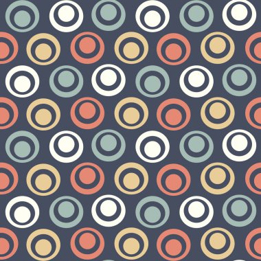 Yüzük ve daireler görüntü ile Dikişsiz soyut geometrik desen.