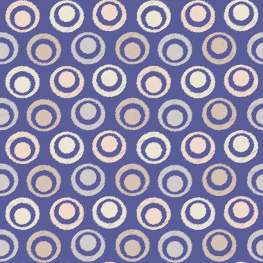 Halkalar ve daireler görüntü ile kesintisiz soyut ikat desen.