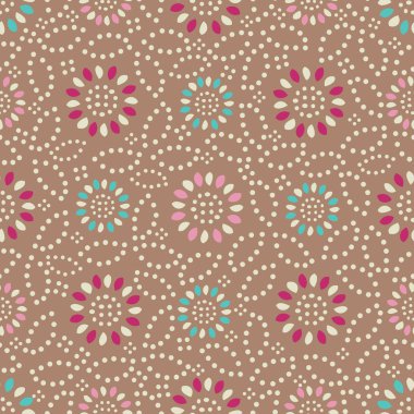 Bir çiçek süsleme görüntü ile Dikişsiz soyut desen.