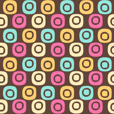 Oval geometrik şekiller görüntü ile Dikişsiz soyut desen