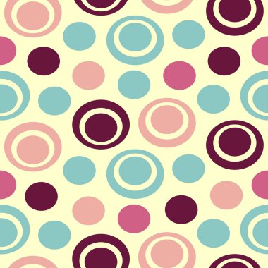 Yüzük ve daireler görüntü ile Dikişsiz soyut geometrik desen.