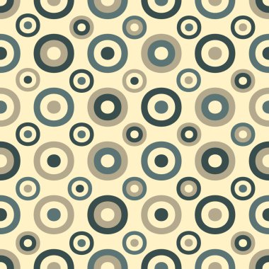 Yüzük ve daireler görüntü ile Dikişsiz soyut geometrik desen.