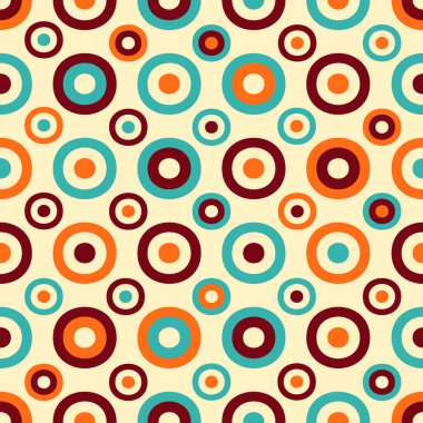 Yüzük ve daireler görüntü ile Dikişsiz soyut geometrik desen.