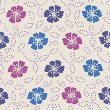 Bir çiçek süsleme görüntü ile Dikişsiz soyut desen.